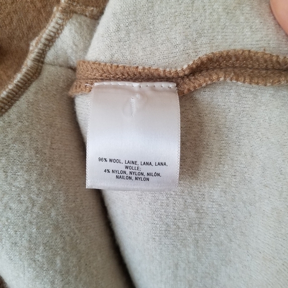 Anthropologie HWR Monogram Wool Blend Camel Double Breasted  Coat  Small - Picture 13 of 14